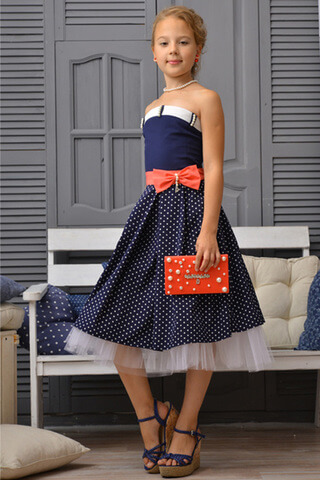 Платья в горошек для девочек - купить в Москве в интернет-магазине детской одежды по выгодной цене
